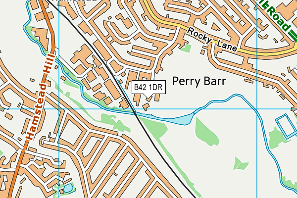 B42 1DR map - OS VectorMap District (Ordnance Survey)