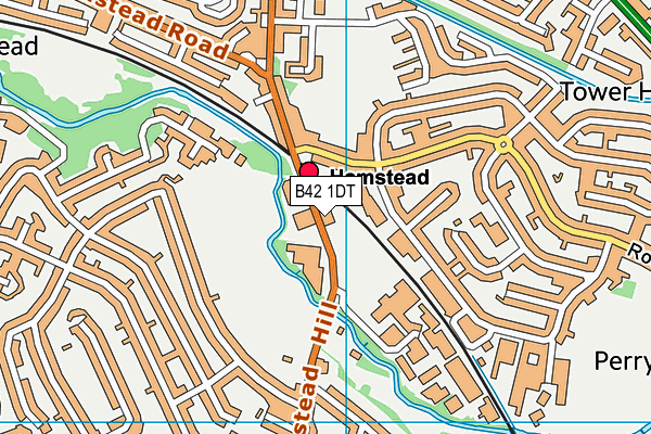 B42 1DT map - OS VectorMap District (Ordnance Survey)