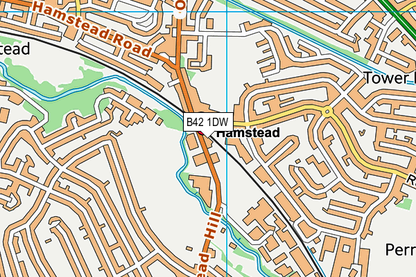 B42 1DW map - OS VectorMap District (Ordnance Survey)