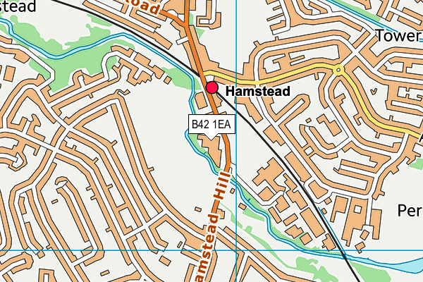 B42 1EA map - OS VectorMap District (Ordnance Survey)