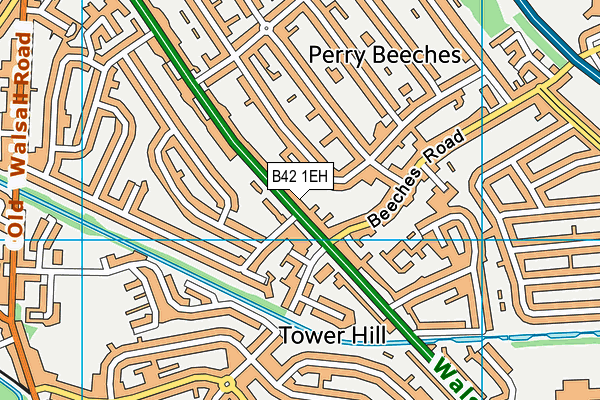 B42 1EH map - OS VectorMap District (Ordnance Survey)
