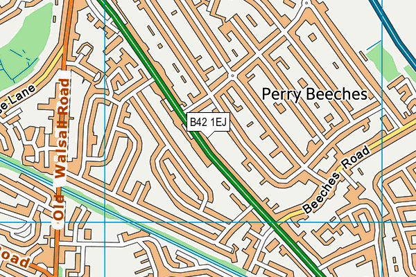 B42 1EJ map - OS VectorMap District (Ordnance Survey)