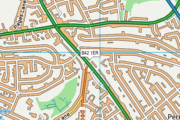 B42 1ER map - OS VectorMap District (Ordnance Survey)