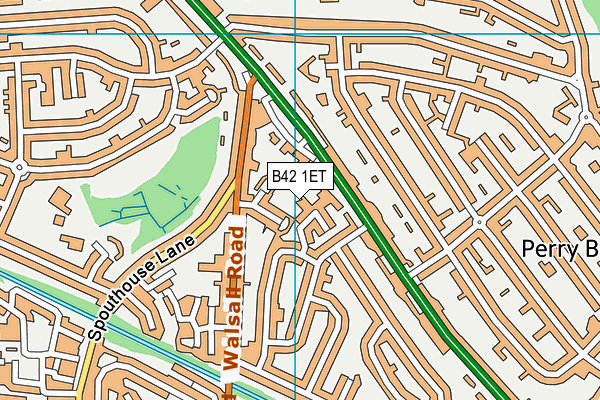 B42 1ET map - OS VectorMap District (Ordnance Survey)