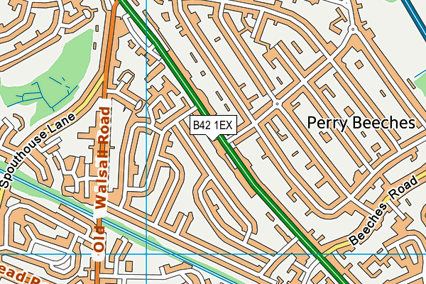 B42 1EX map - OS VectorMap District (Ordnance Survey)