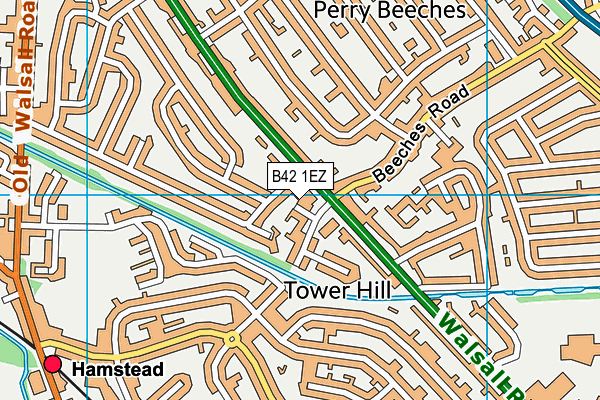 B42 1EZ map - OS VectorMap District (Ordnance Survey)