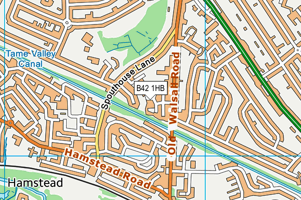B42 1HB map - OS VectorMap District (Ordnance Survey)