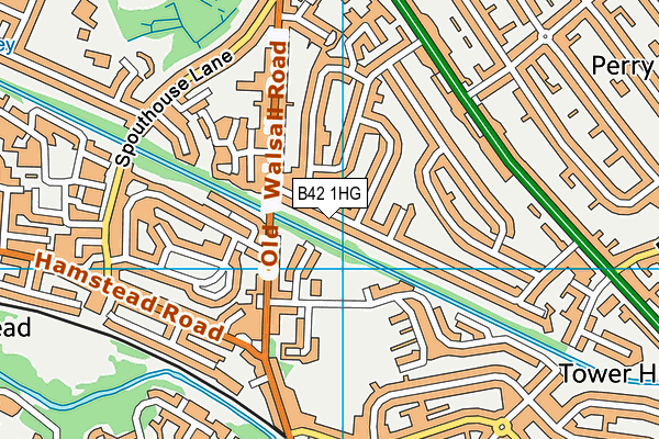 B42 1HG map - OS VectorMap District (Ordnance Survey)