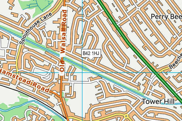 B42 1HJ map - OS VectorMap District (Ordnance Survey)