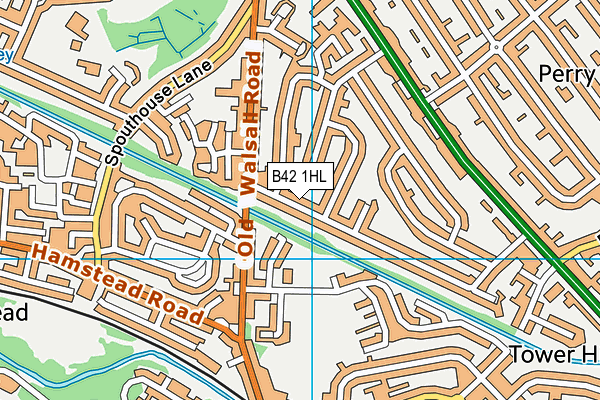B42 1HL map - OS VectorMap District (Ordnance Survey)