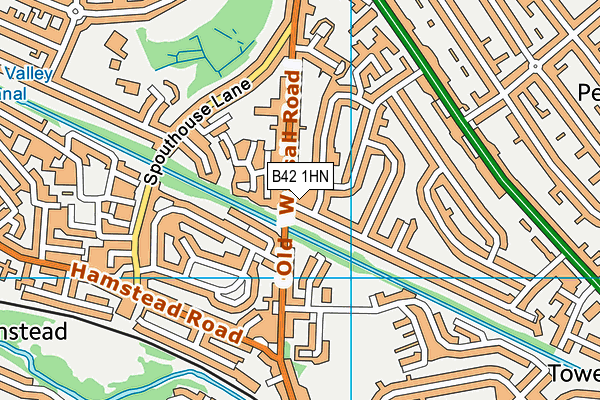 B42 1HN map - OS VectorMap District (Ordnance Survey)
