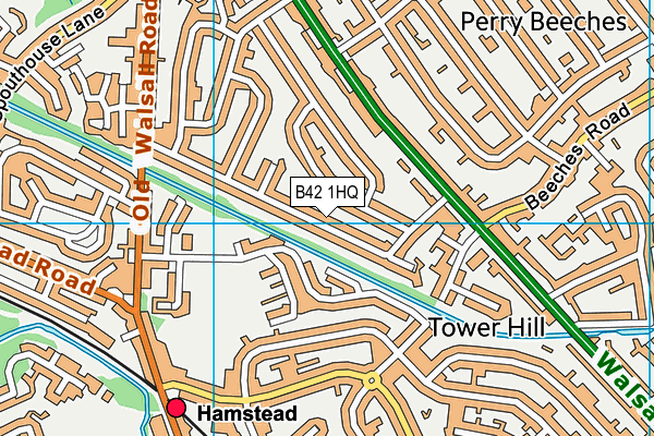 B42 1HQ map - OS VectorMap District (Ordnance Survey)