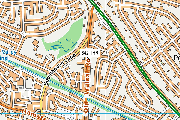 B42 1HR map - OS VectorMap District (Ordnance Survey)