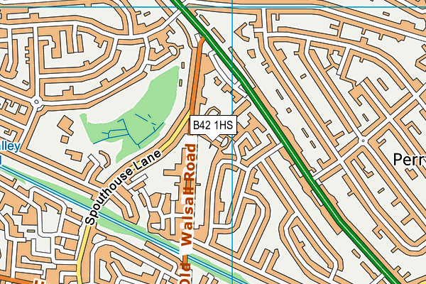 B42 1HS map - OS VectorMap District (Ordnance Survey)