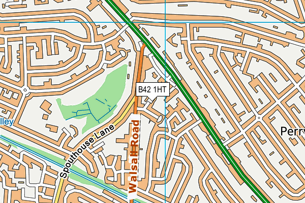 B42 1HT map - OS VectorMap District (Ordnance Survey)