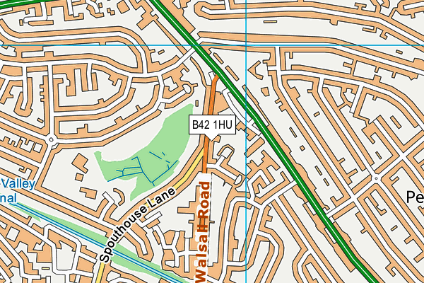 B42 1HU map - OS VectorMap District (Ordnance Survey)