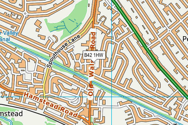 B42 1HW map - OS VectorMap District (Ordnance Survey)