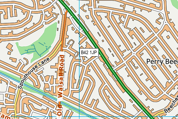 B42 1JP map - OS VectorMap District (Ordnance Survey)