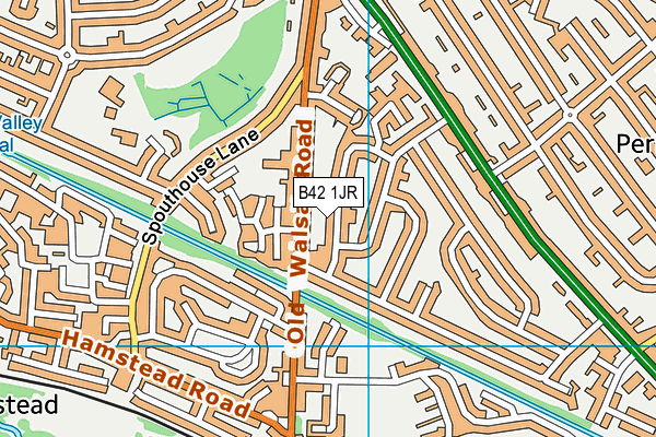 B42 1JR map - OS VectorMap District (Ordnance Survey)