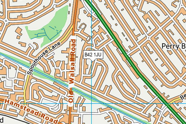 B42 1JU map - OS VectorMap District (Ordnance Survey)