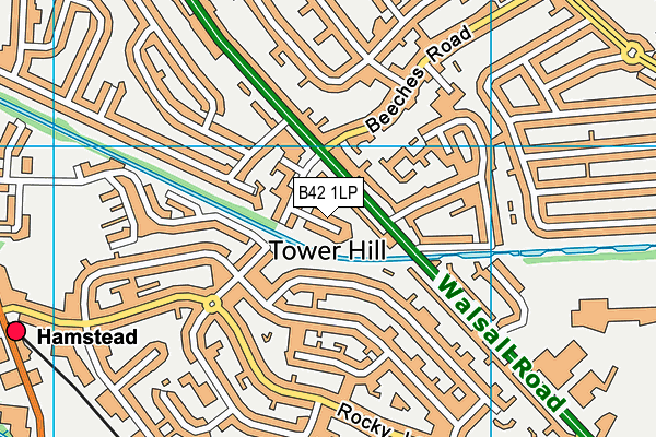 B42 1LP map - OS VectorMap District (Ordnance Survey)