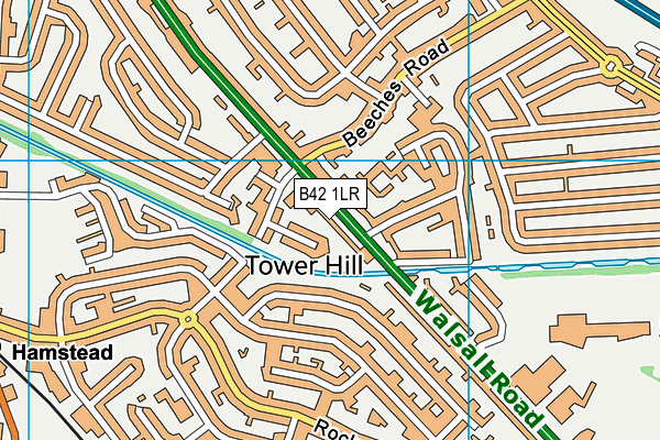 B42 1LR map - OS VectorMap District (Ordnance Survey)