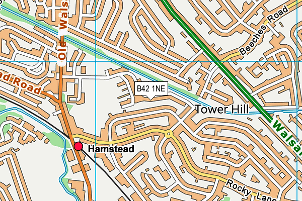 B42 1NE map - OS VectorMap District (Ordnance Survey)