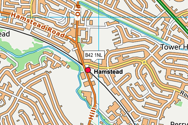 B42 1NL map - OS VectorMap District (Ordnance Survey)