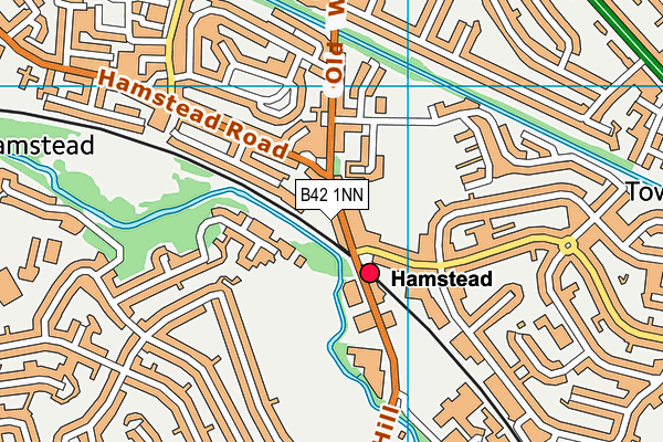 B42 1NN map - OS VectorMap District (Ordnance Survey)