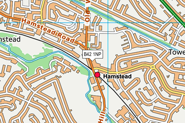 B42 1NP map - OS VectorMap District (Ordnance Survey)