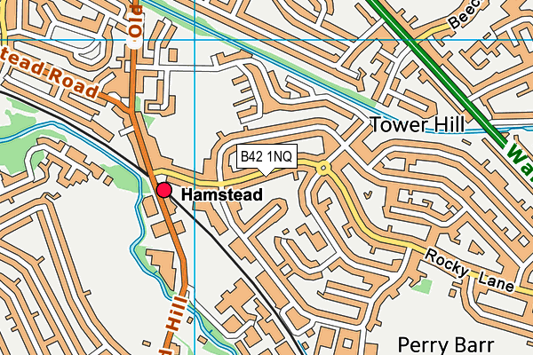 B42 1NQ map - OS VectorMap District (Ordnance Survey)