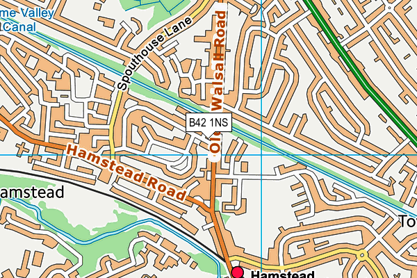 B42 1NS map - OS VectorMap District (Ordnance Survey)