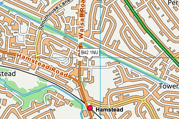 B42 1NU map - OS VectorMap District (Ordnance Survey)
