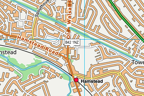 B42 1NZ map - OS VectorMap District (Ordnance Survey)
