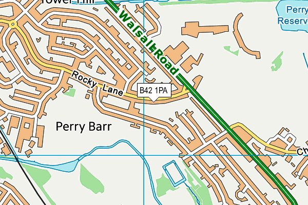 B42 1PA map - OS VectorMap District (Ordnance Survey)