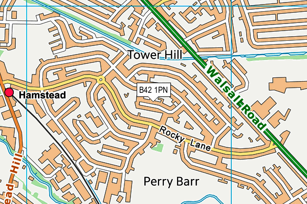 B42 1PN map - OS VectorMap District (Ordnance Survey)