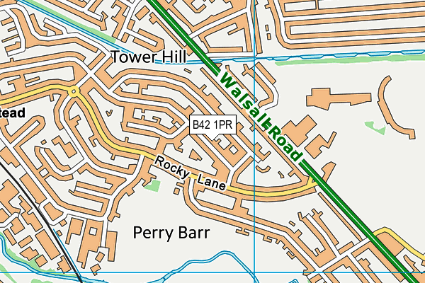 B42 1PR map - OS VectorMap District (Ordnance Survey)