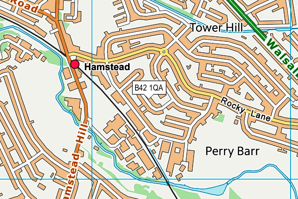 B42 1QA map - OS VectorMap District (Ordnance Survey)