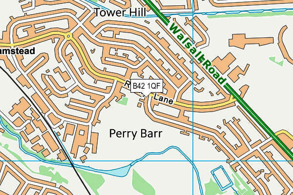 B42 1QF map - OS VectorMap District (Ordnance Survey)