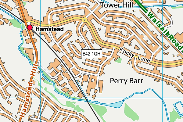 B42 1QH map - OS VectorMap District (Ordnance Survey)