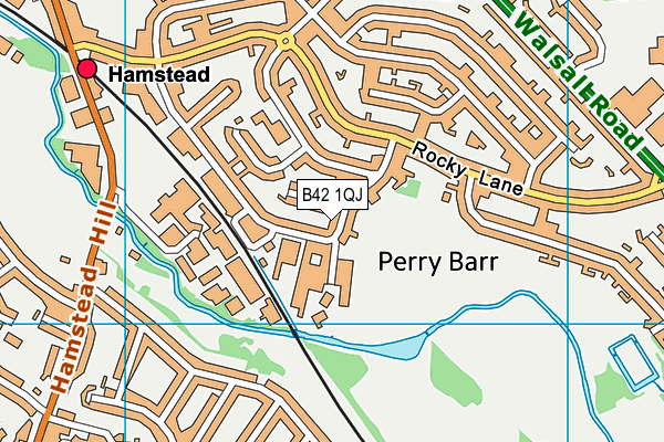 B42 1QJ map - OS VectorMap District (Ordnance Survey)