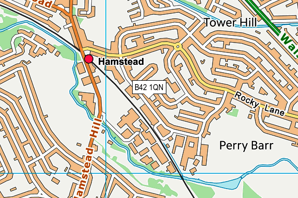 B42 1QN map - OS VectorMap District (Ordnance Survey)