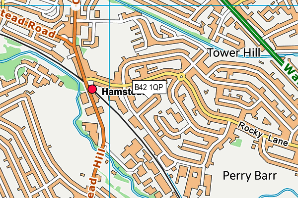 B42 1QP map - OS VectorMap District (Ordnance Survey)