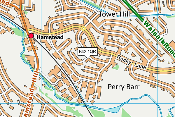 B42 1QR map - OS VectorMap District (Ordnance Survey)