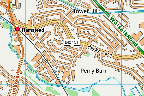 B42 1QT map - OS VectorMap District (Ordnance Survey)