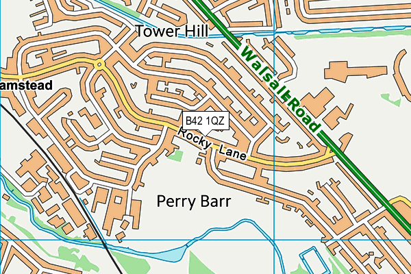 B42 1QZ map - OS VectorMap District (Ordnance Survey)