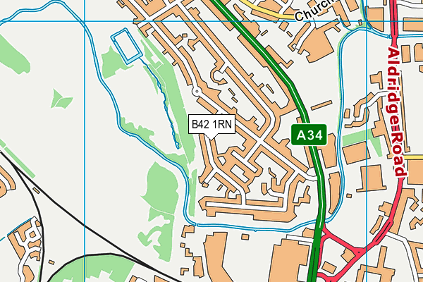 B42 1RN map - OS VectorMap District (Ordnance Survey)