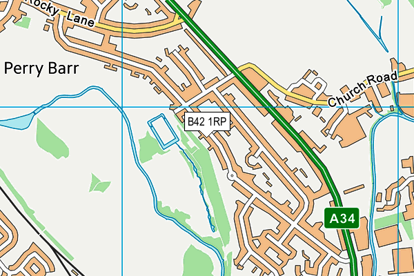 B42 1RP map - OS VectorMap District (Ordnance Survey)