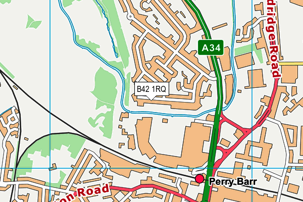 B42 1RQ map - OS VectorMap District (Ordnance Survey)