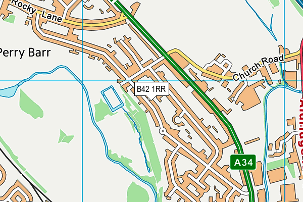 B42 1RR map - OS VectorMap District (Ordnance Survey)